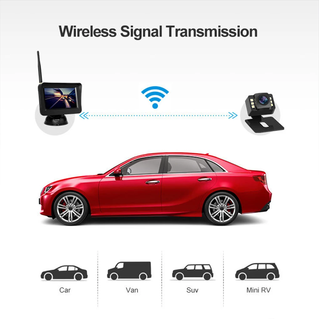 

Wireless HD Backup 170 Degrees Camera Night View Security Reversing Parking Camcorder with Bracket Accessories