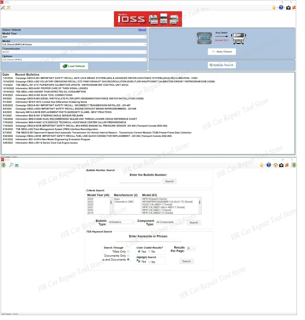 Isuzu US-IDSS Global G-IDSS E-IDSS 102024 США и Канады для диагностической системы службы Система