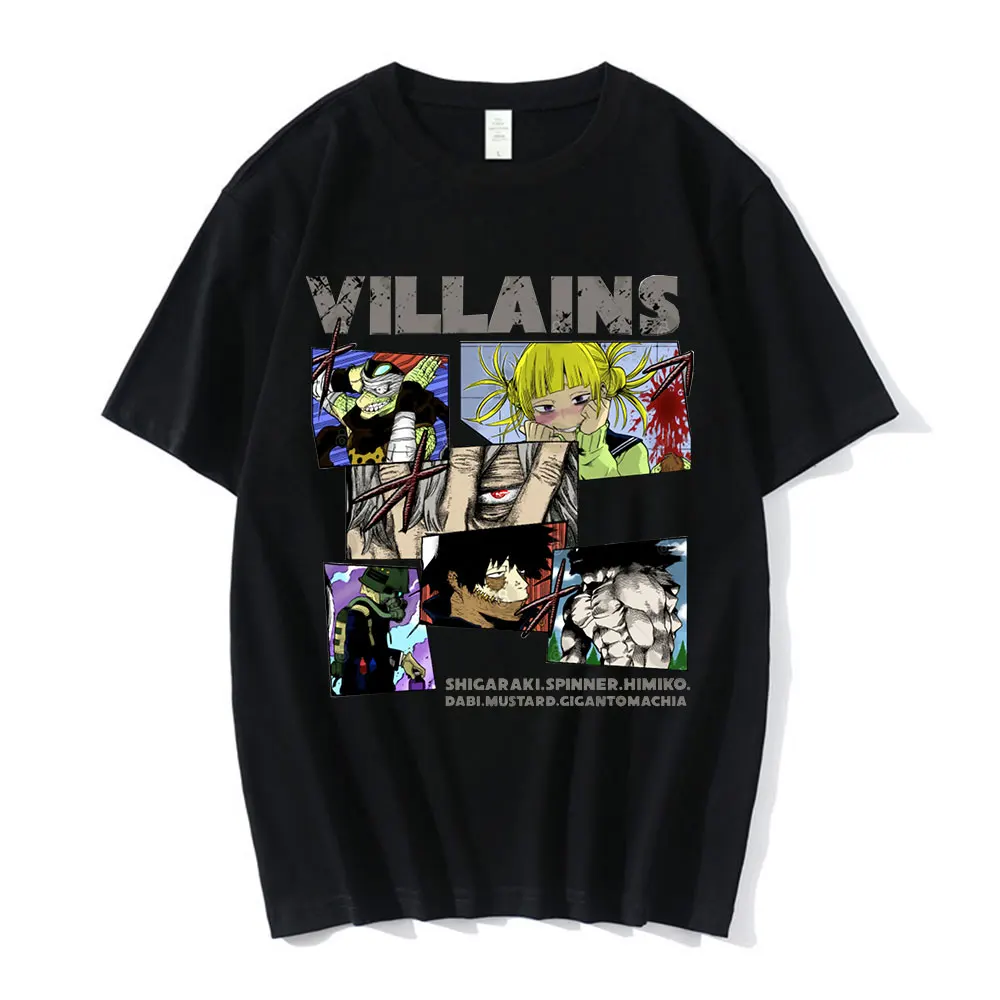 

Japanese Anime My Hero Academia My Villain Academia Printed T Shirt Men Women Fashion T-shirts Hip Hop Tee Shirts Oversized Tops