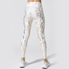 Блестящие леггинсы со змеиным принтом для фитнеса, спортивные женские леггинсы 2022, спортивная одежда для спортзала, штаны для йоги с высокой талией, леггинсы Mujer, белая лайкра XL