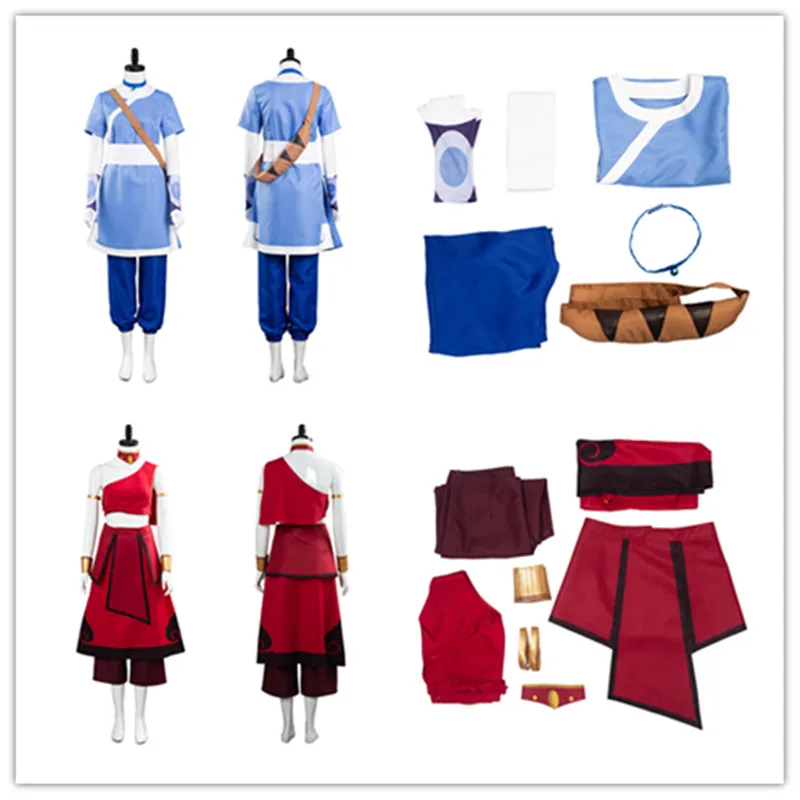 

Adult Women Avatar: the last Airbender Katara Cosplay Costume Dress Outfits Halloween Carnival Costumes
