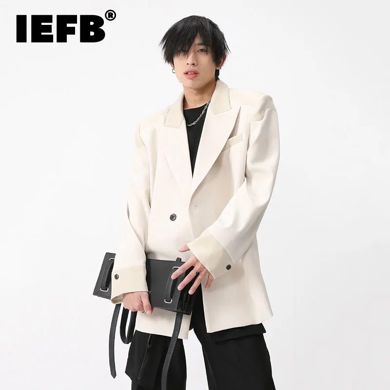 

IEFB Men's Wear Spring Casual Men's Solid Color Suit Coat New Korean Temperament Male Single Button Lapel Blazer 2023 9A6845