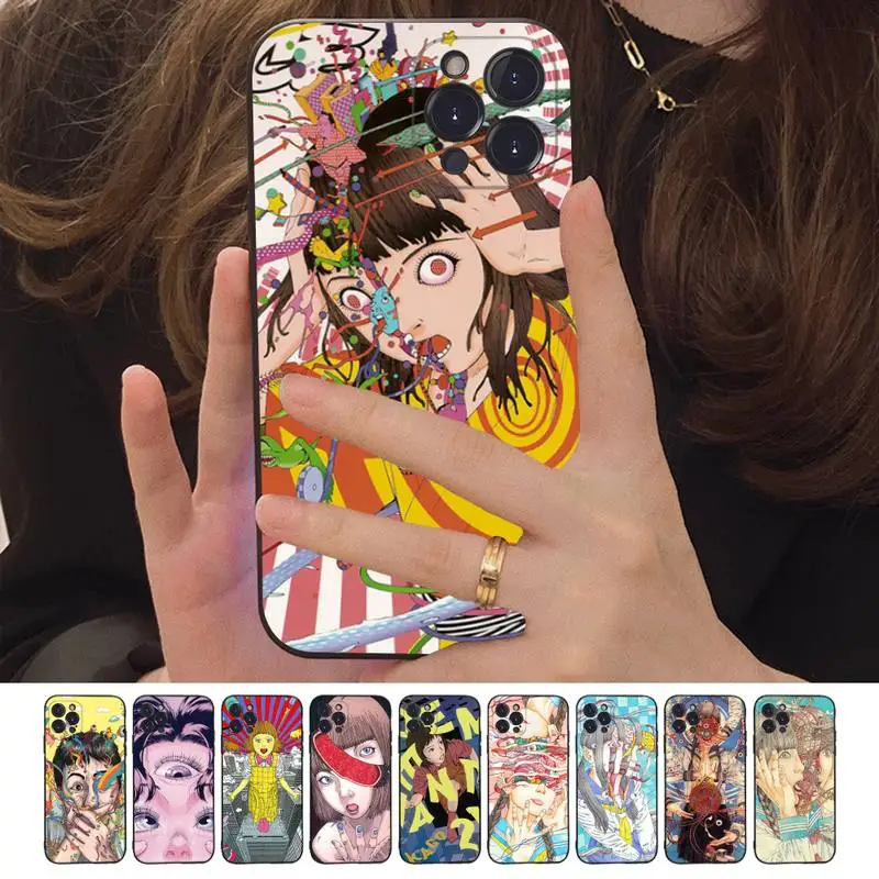 

Shintaro kago Horror cartoons Phone Case For iPhone 13 11 8 7 6 6S Plus X XS MAX 5 5S SE 2020 XR 11 pro DIY Funda