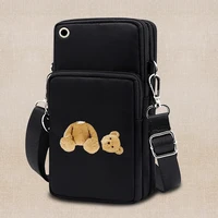 bag for women new fashion card holder handbags bear print phone crossbody bags new ladies small shopper shoulder bags wrist pack