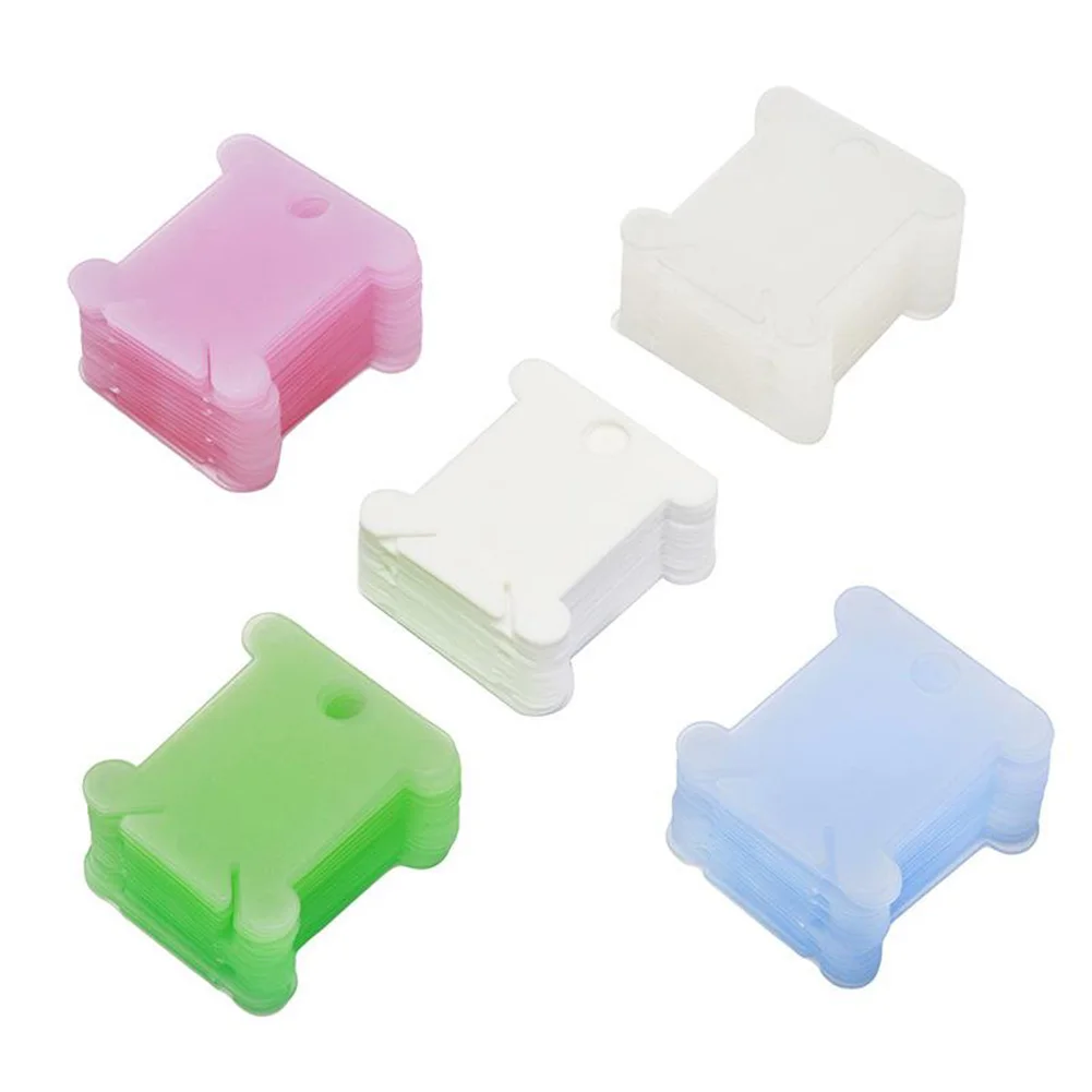 

20/50/100Pcs Embroidery Thread Holder Floss Craft Bobbin Cross Stitch Storage Holder Plastic Sewing Thread Board Sewing Tool
