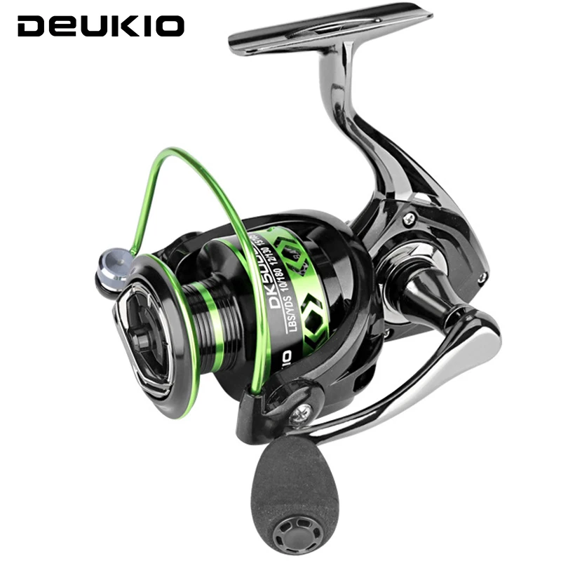 

DEUKIO DK2000-7000 1BB Fishing Reels Spinning 8KG Max Drag Gear Ratio 5.0:1 Metal Spool Water Resistance Saltwater Spinning Reel
