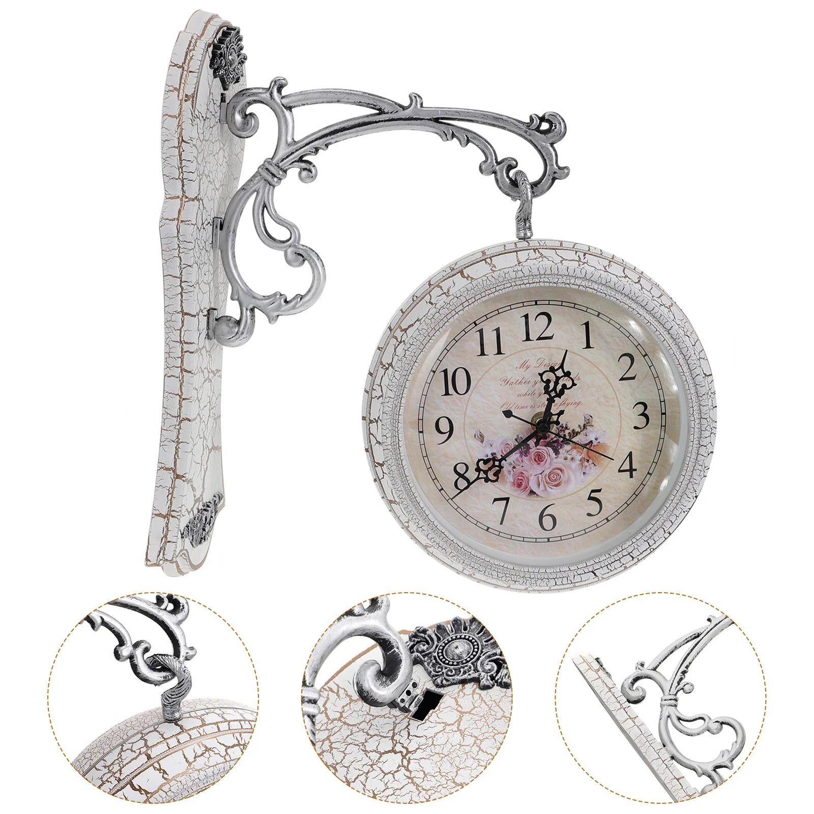 

Double Sided Wall Clock Decorative Living Rome Room Hanging Digital Clockation