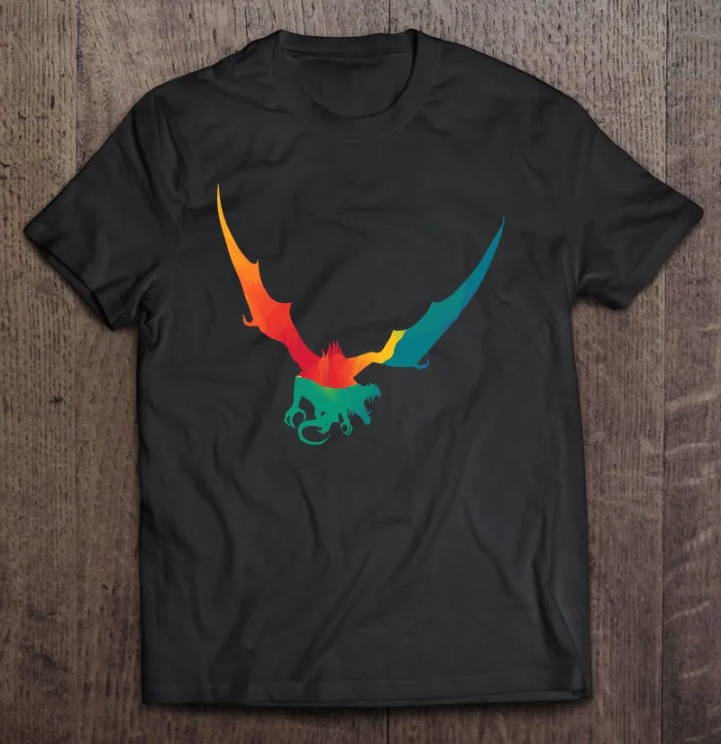 

Футболка мужская с рисунком летающего дракона птичьей рептилии, смешной подарок, аниме футболка с графическим принтом
