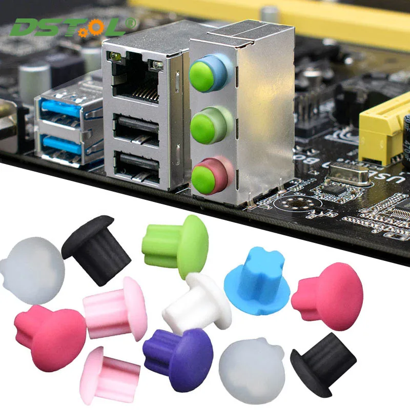 Силиконовый пылезащитный штекер для наушников 3 5 мм заглушка отверстия пробка