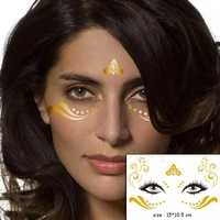 temporary tattoo sticker gold face sexy dots brows flower waterproof freckles makeup eye decal body art for women girl kid