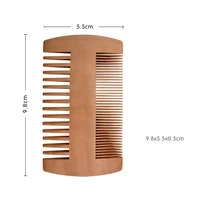 beard comb kit for men wooden comb with pu leather case beard brush care pocket comb for beard mens hair comb peine