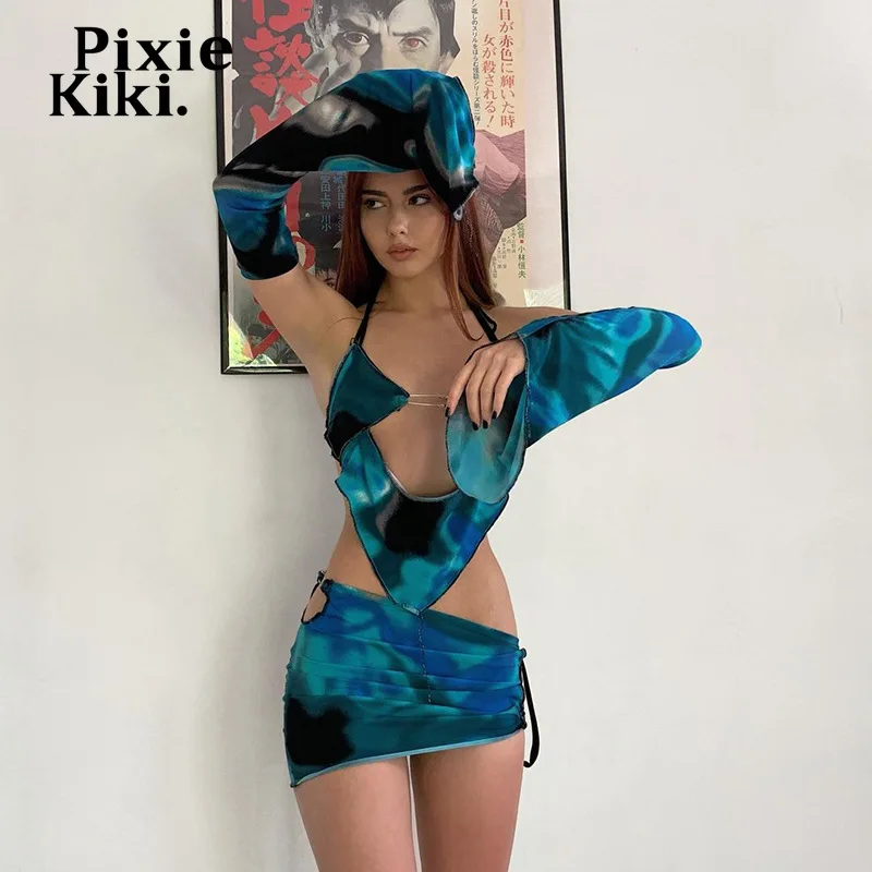 Пикантный комплект из двух предметов PixieKiki короткий топ с открытой спиной и