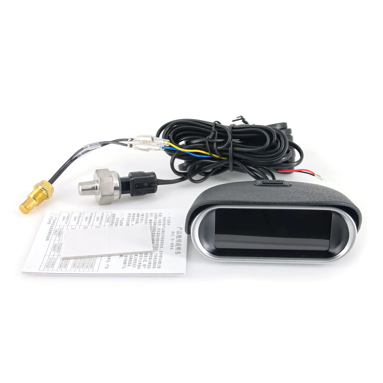 Манометр с ЖК-дисплеем 2 в 1 датчик температуры воды и масла 10 мм датчиком 26 ~ 40