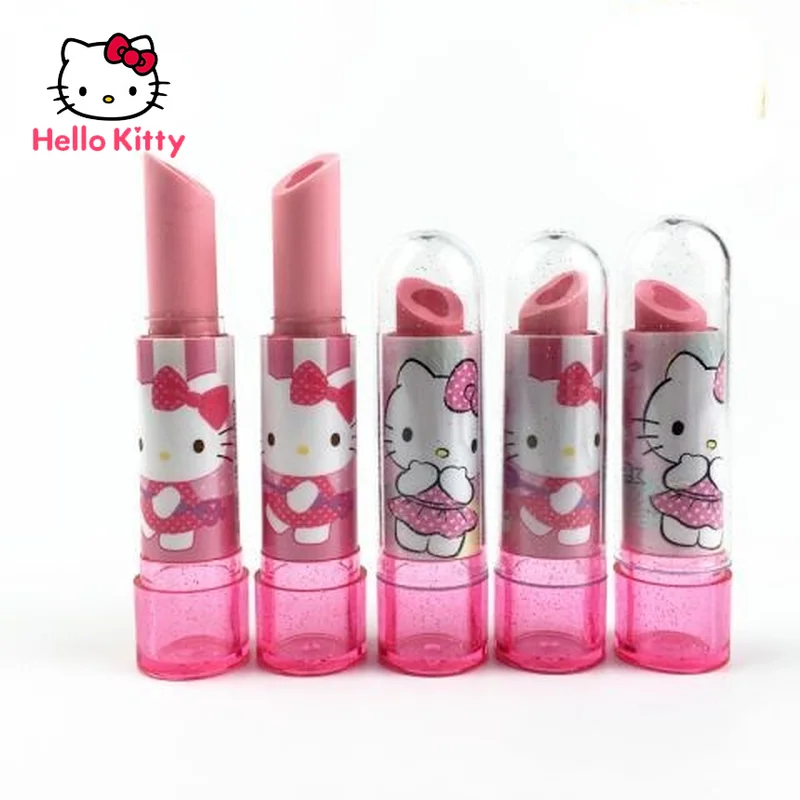 

Школьные принадлежности Hello Kitty, креативная губная помада, ластик для начальной школы, мультяшный милый супер милый ластик