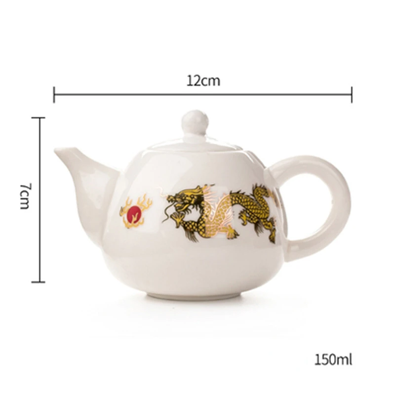 

Hand-Painted Tea Pot White Ceramic Single Ceramic Bubble Teapot Set Tea Maker Tea Cup