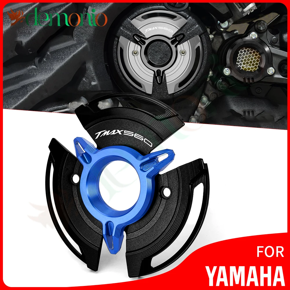

Защита слайдера рамы мотоцикла для Yamaha TMAX tmax 560, Защита Крышки статора двигателя TMAX560 2020 2021 T-max560, логотип черный, синий