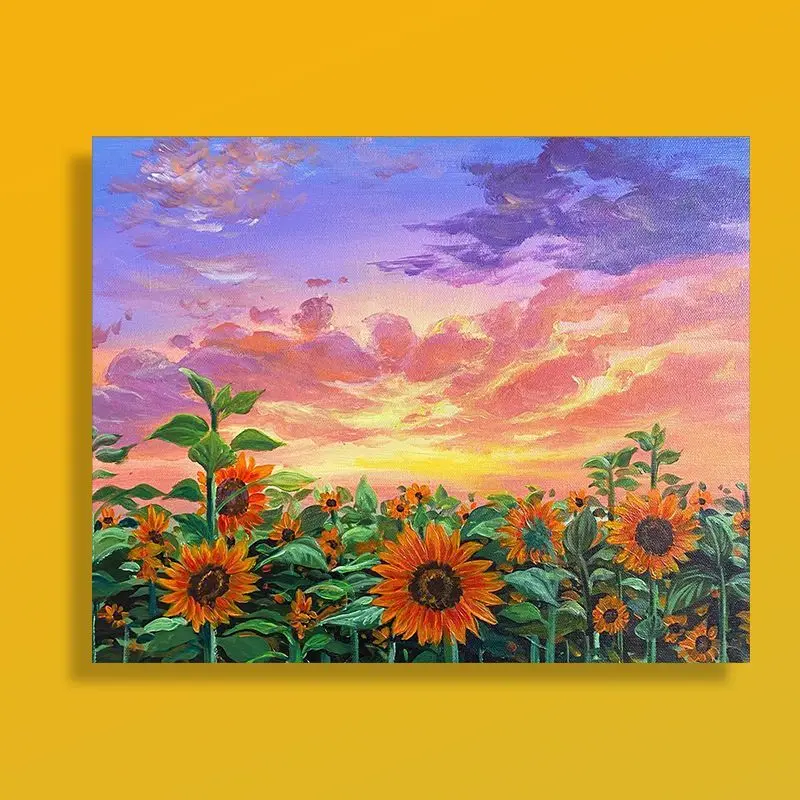 

3425Ann-Tulip diy digital oil painting oil painting acrylic flower painting explosion hand-filled landscape painting