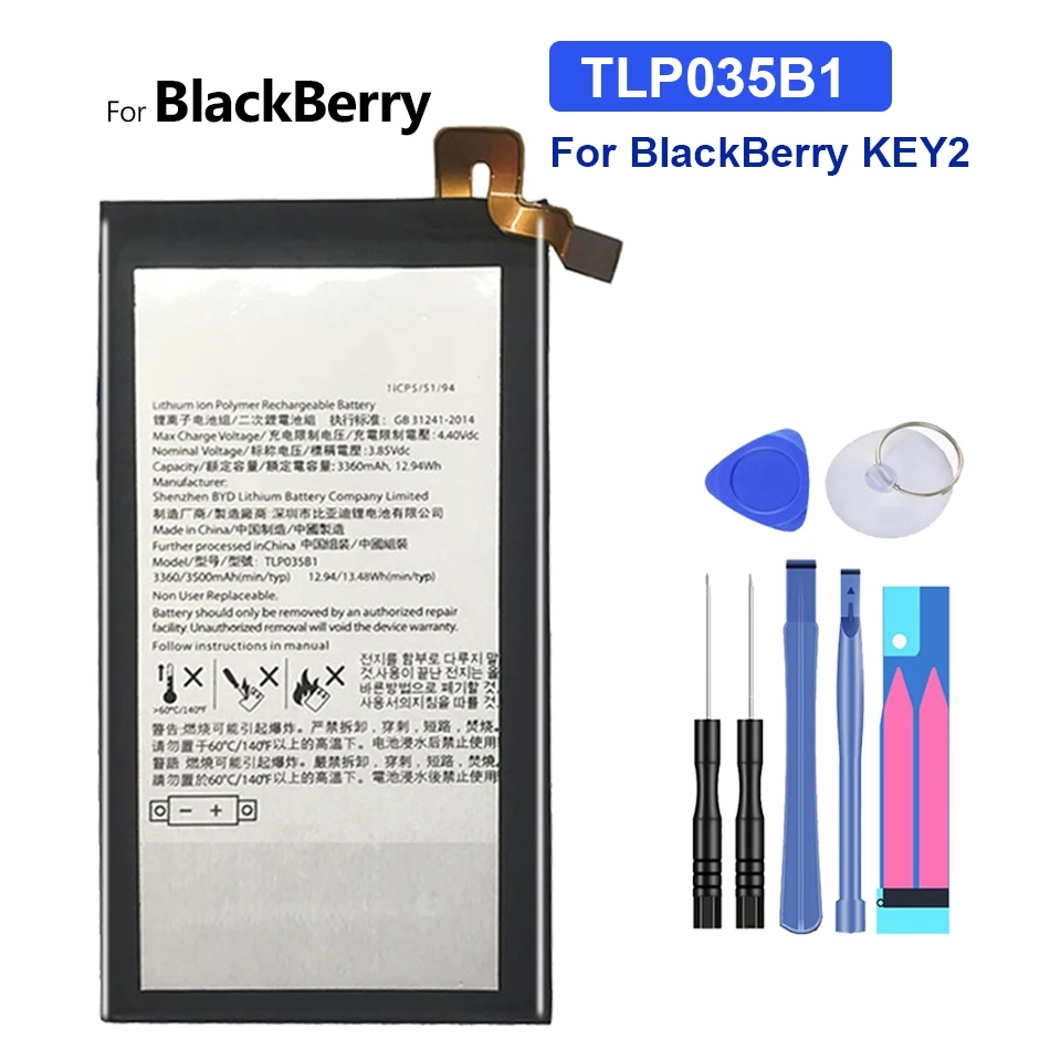 

Battery TLP035B1 3500mAh For BlackBerry Keytwo KEY2 KEY 2 Smartphone Bateria