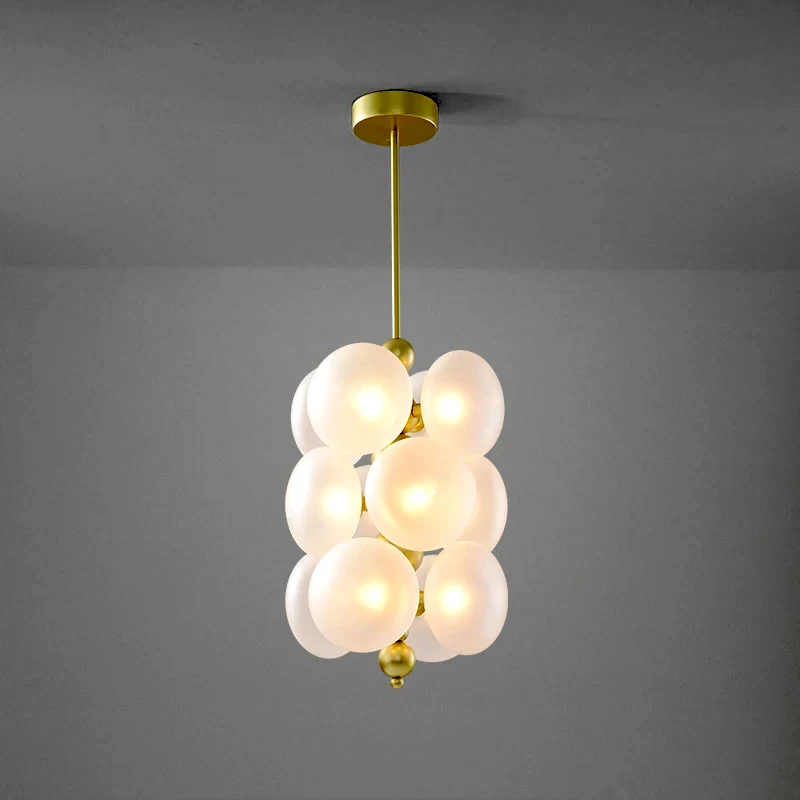 

Modern Luxury Glass Ball LED Ceiling Chandelier Gold for Bedroom Living Room Pendant Home Decor Indoor Light Lusters Luminaires