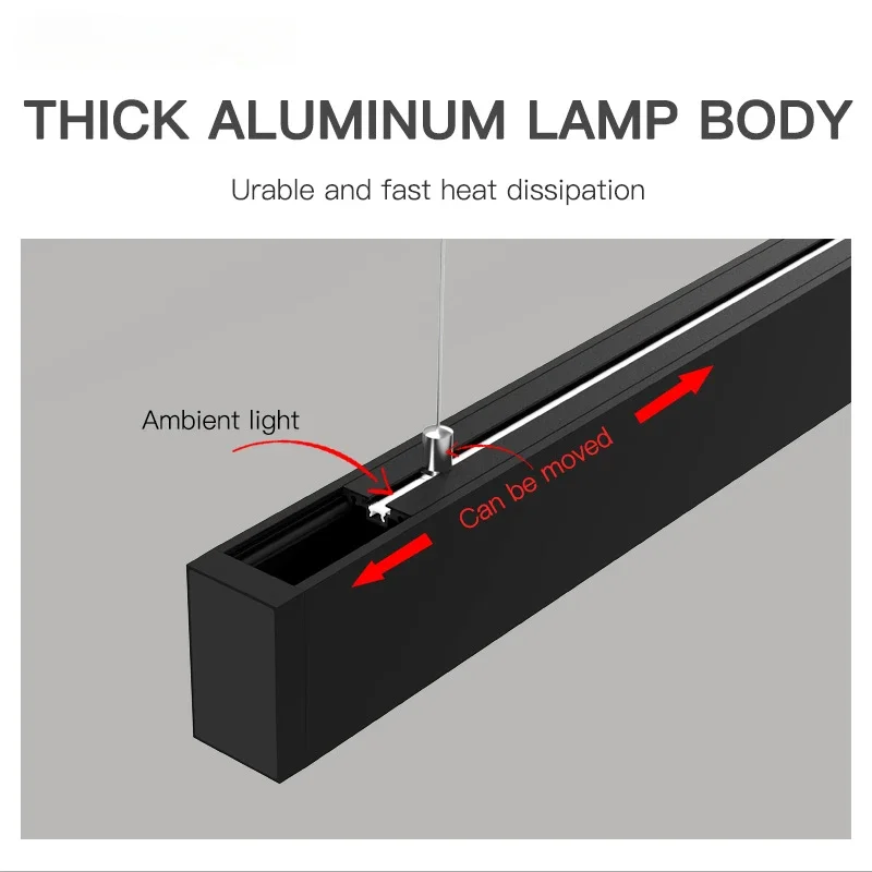 Современные линейные подвесные светильники минималистичный светодиодный