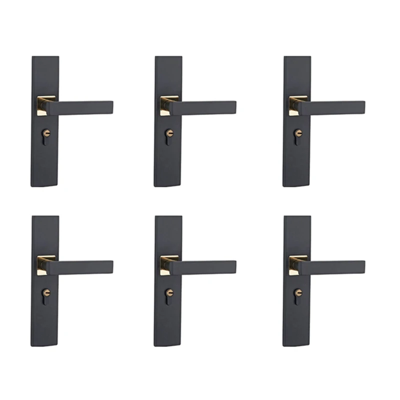 

6X минималистичный замок для двери, Континентальный строительный замок, внутренний Противоугонный замок для безопасной двери комнаты, бесшумный замок для ворот