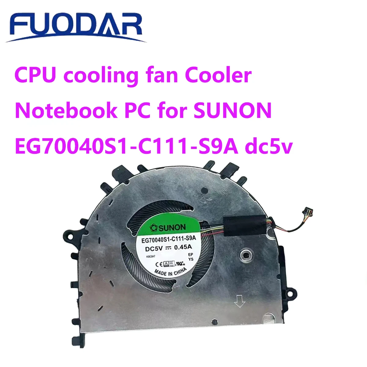 

laptop CPU cooling fan Cooler HUAWEI MateBook D 14 D14 2020 NBL-WAQ9R NS85C32-19D04 SUNON EG70040S1-C111-S9A dc5v 0.45a