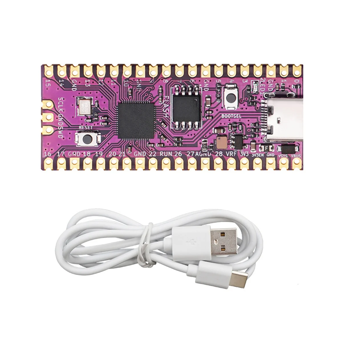 

For Raspberry Picoboot Board RP2040 Dual-Core Arm Cortex M0+Processor 264KB SRAM+16MB Flash Memory Development Board