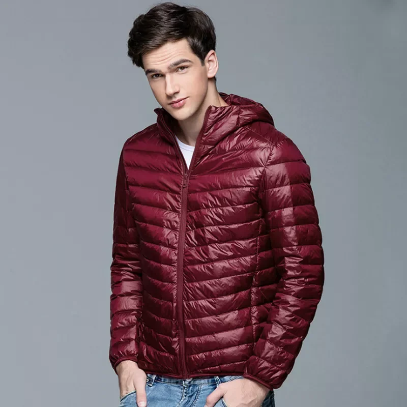 New2022 Winter Coat Fashion Hooded White Duck Down Jackets Plus Size Ultralight Down Coat Portable Slim Down Parkas