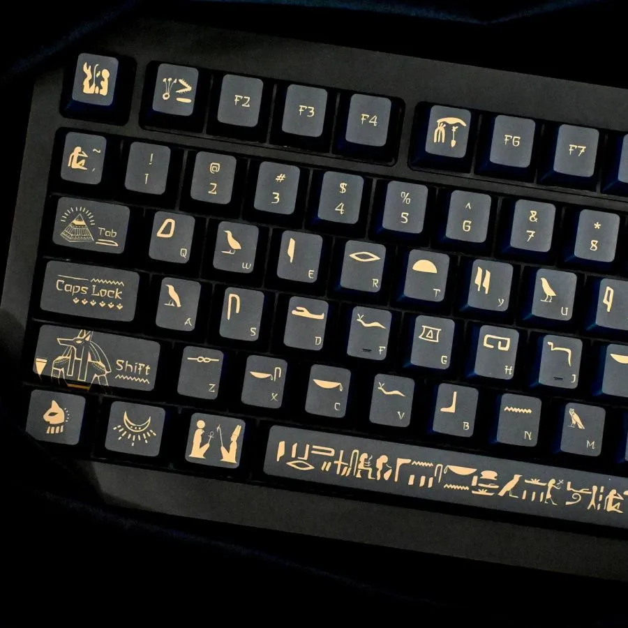 142 клавиш колпачок для Фараона PBT Материал Вишневый профиль черный Золотой Цвет