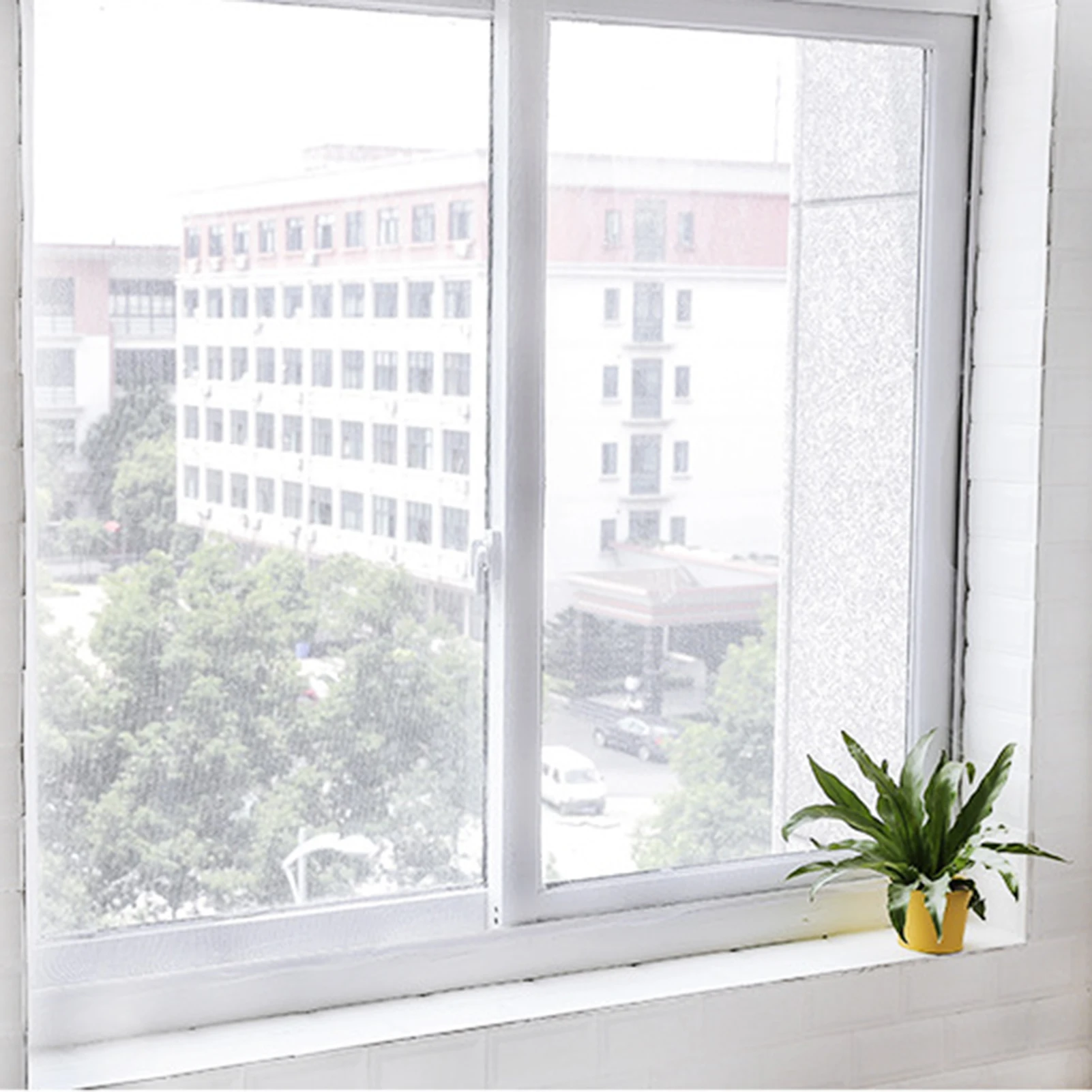 

Window Screen DIY Self-Adhesive Window Screen Insect Fly Window Screen Door Screen Mesh Curtain Net 59x51in