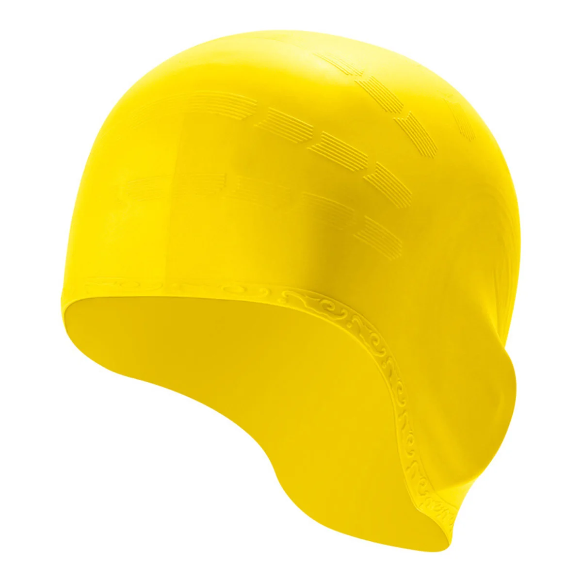 

Waterproof Ergonomic Silicone Swimming Cap with Ear Pockets One Size for Women Men Boys Girls
