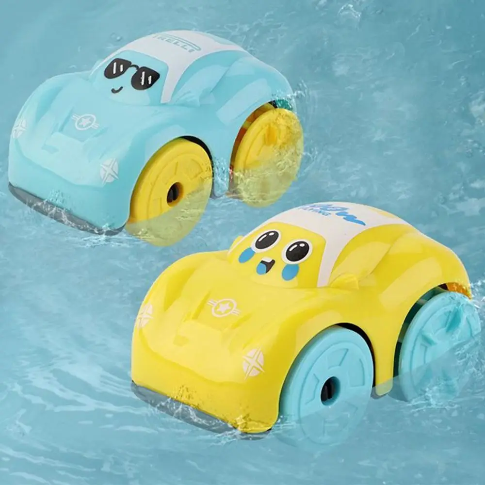 

Children Bath Water Playing Toys ABS Clockwork Car Cartoon Vehicle Baby Bath Toy Kids Gift Amphibious Cars Bathroom Floating Toy