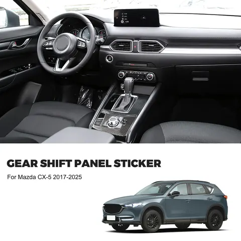 Для Mazda CX-5 CX5 2017 2018 2019 2020 2021 левый стиль из углеродного волокна, центральная консоль автомобиля, панель переключения передач, рамка, наклейка, отделка