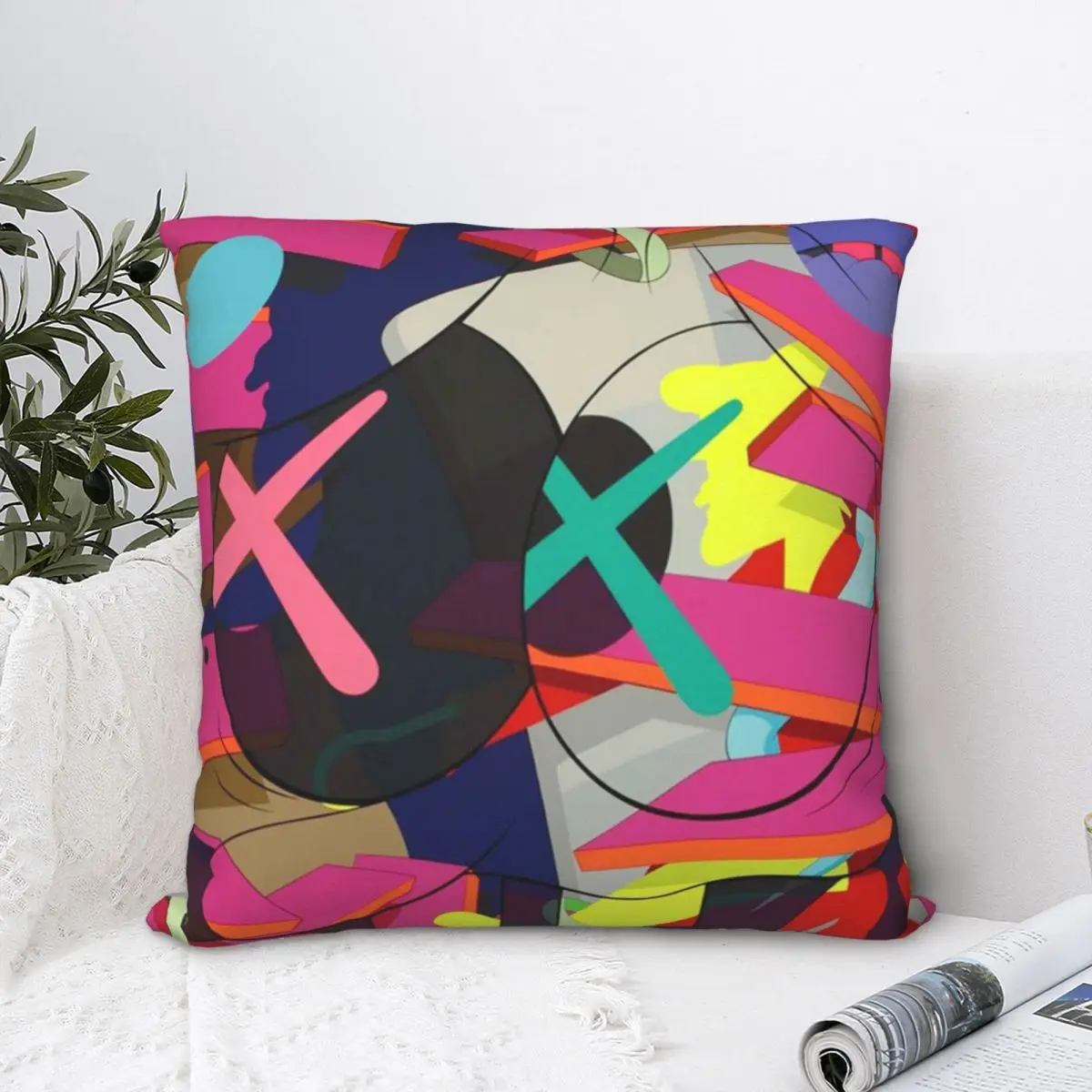 

Kawes Beauty Colorful Square Pillowcase Cushion Cover Cute Zipper Home Decorative Polyester Throw Pillow Case for Bed Nordic