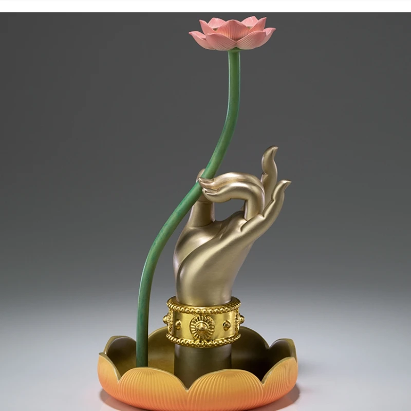 Высококачественное медное украшение Foshou Lotus домашний декор стол вставка для