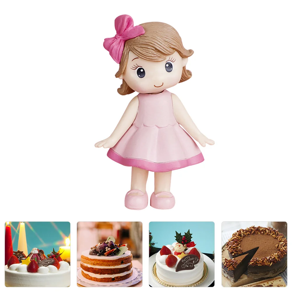 

Cake Birthday Decoration Toppers Decor Girls Topper Ornament Girl Shower Decorations Figurine Party Cakes Bridal Resin Baby