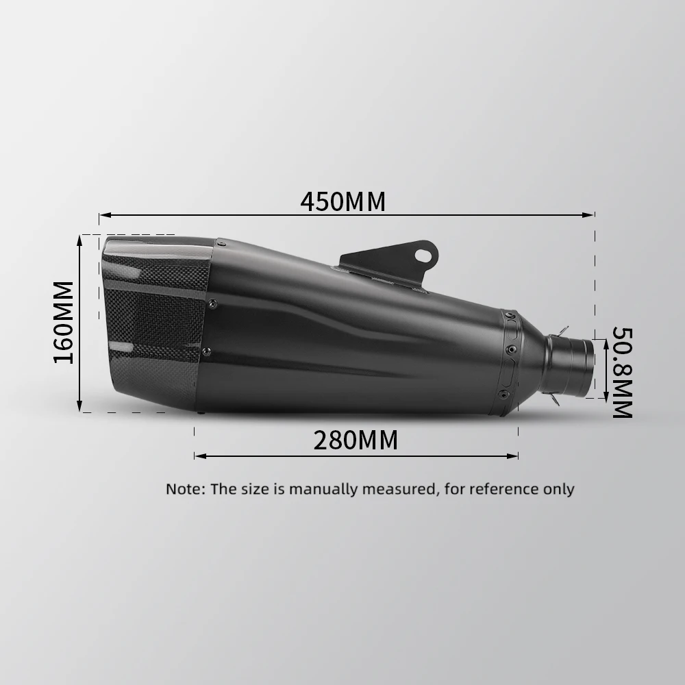 Фото Универсальная выхлопная система для мотоциклов 51MM 450sr Z400 R3 MT07 K165, карбоновая, с двойным выходом, высокопроизводительная. №2