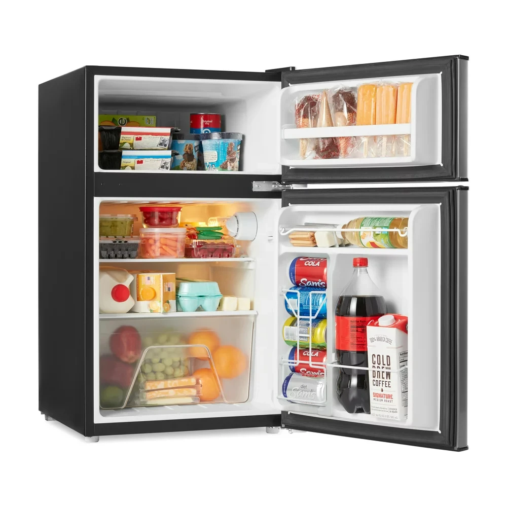 

Cu ft Two Door Mini Fridge, Black
