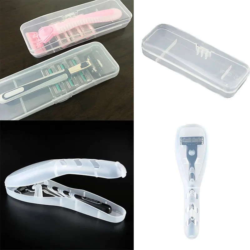 

Men's Shaver Storage Box Transparent Plastic Razor Blades Holder Portable Travel Razor Case High Quality Shaving Box Containers