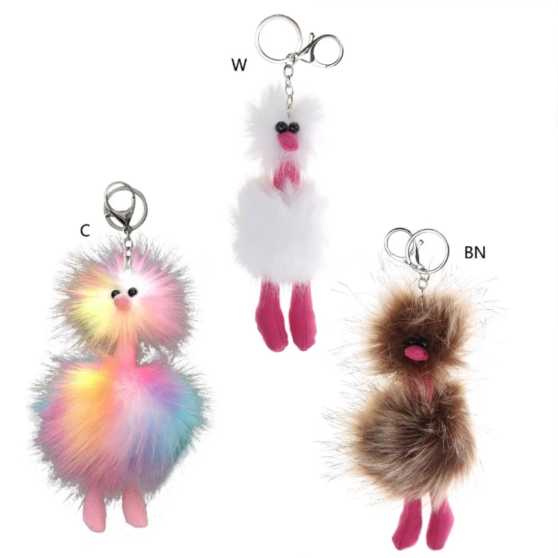 

Plush Ostrich Keychain Fashion Jewelry Cute Keychain Dolls Pendant Accessories