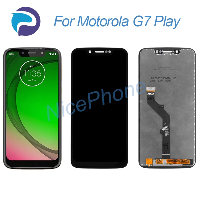 

Для Motorola G7 Play, ЖК-дисплей, сенсорный экран, дигитайзер в сборе, замена 5,7 дюйма, XT1952-4 G7, экран воспроизведения, ЖК-дисплей