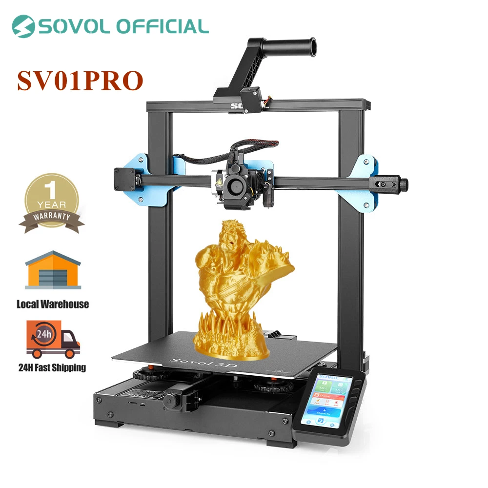 

Sovol SV01 Pro Auto-Leveling FDM 3D Printer Metal Direct Drive Extruder Silent Motherboard Dual Z-axis impresora 3d