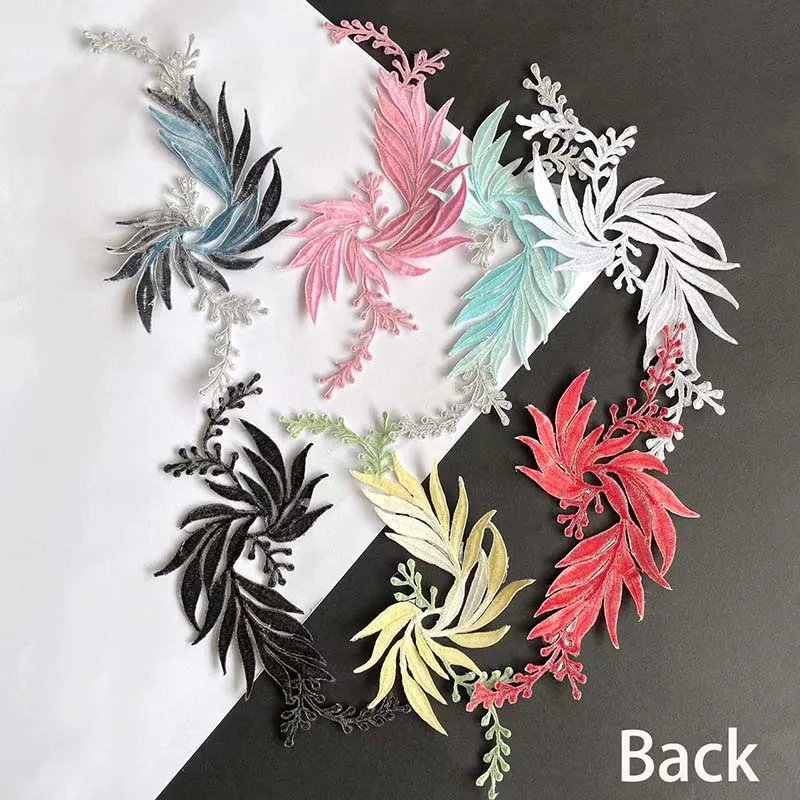 Экологичные вышитые цветочные нашивки ручной работы 18*8 см нанесение для