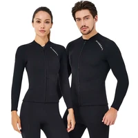 1pcs 2mm neoprene black wetsuit tops warmth couple long sleeve diving jacket swim scuba diving surfing snorkeling suit