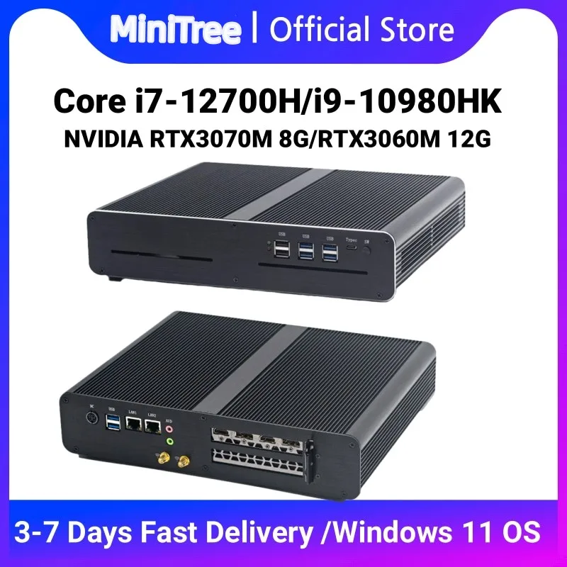 

Win 11 Mini Gaming PC RTX 3070M 8G Core I9 10980HK I7 10870H DDR4 NVME NVIDIA RTX 3060M 12G Gamer Desktop Computer HD DP WiFi6