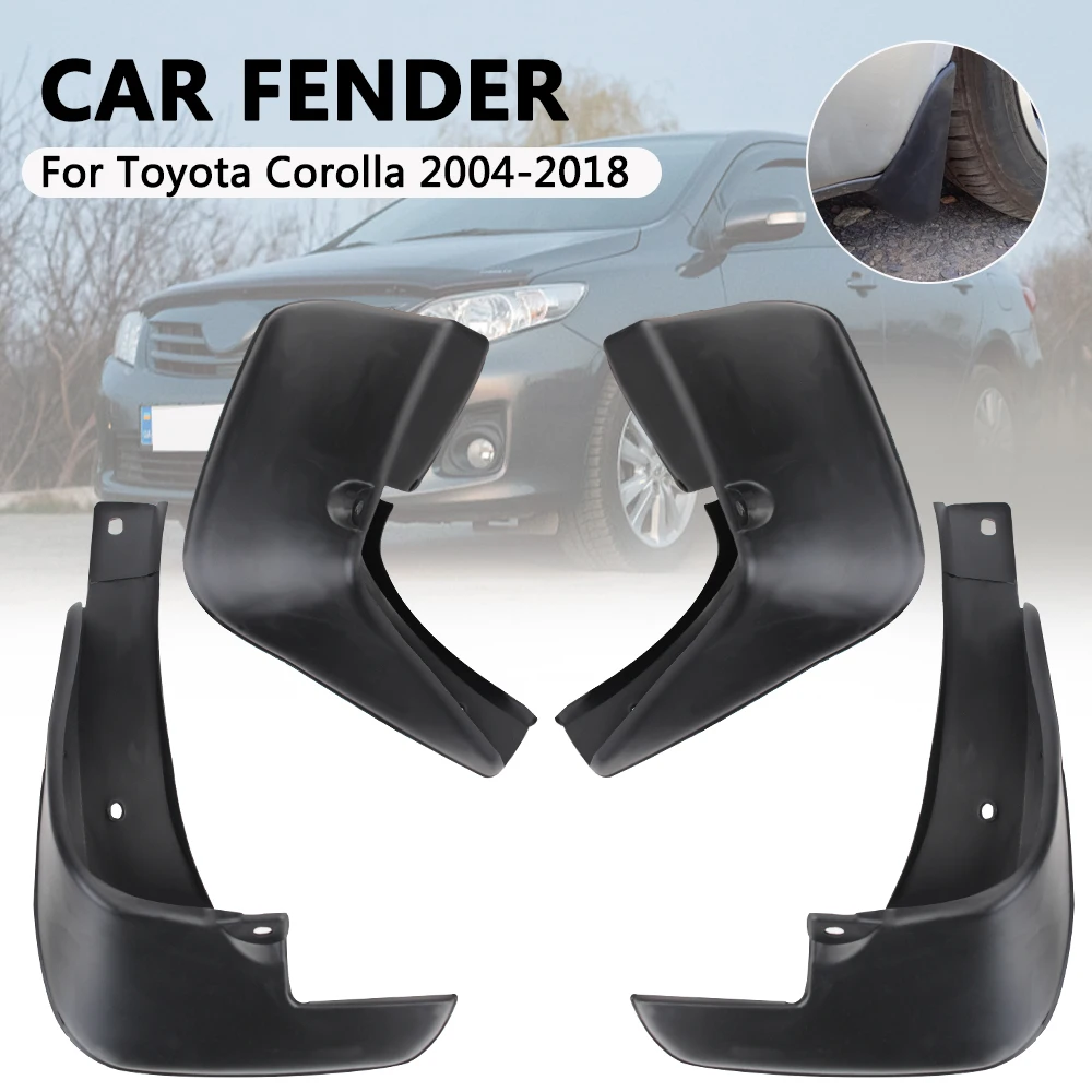 

Mud Flaps Mudflaps 4Pcs/set For Toyota Corolla 2004-2018 Front Rear Mudguards Fender PVC Splash Guards