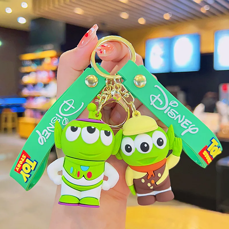 

Disney Cartoon Anime Toy Story Alien Pendant Keychain Car Key Chain Key Ring Keyring Phone Bag Ornament Jewelry Kids Gifts