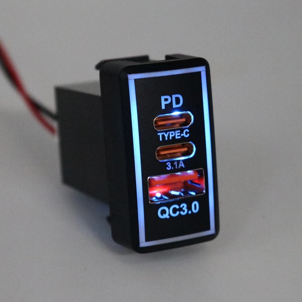 YSY 1 шт. Автомобильное зарядное устройство USB C PD QC3.0 USB Автомобильное зарядное устройство Разъем 12 В 24 В Адаптер питания для зарядки телефона для Toyota TS-01-C (art.: 3920d2000de00) - 3920d2000de00