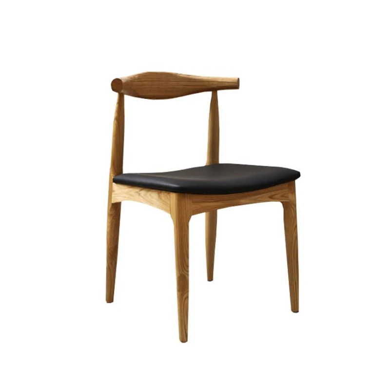 

Nordic Solid Wood Dining Chair Modern Minimalist Chair Restaurant Dining Stool Dining Table and Chairs Windsor Chair Horn Chair