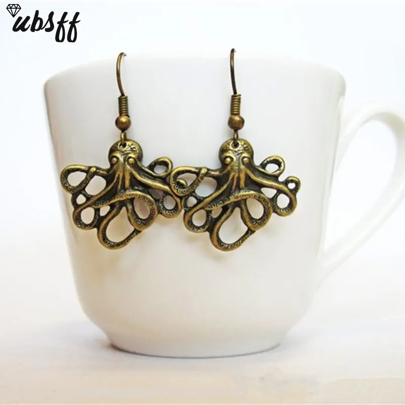 Fashion Jewelry Ornament Deep Shanghai Giant Blame Big Octopus Dark Goth Punk Personality Dangle Earrings Gifts for Her